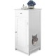 Penn-Plax Modern Cat Litter - White - Drawer, Inner Shelf and Door - Roller Shutter Style Penn-Plax Modern Cat Litter - White - Drawer, Inner Shelf and Door - Roller Shutter Style