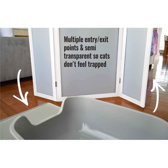 PetFusion ModestCat Litter Box Privacy Screen (3' tall; 4' wide). Cat litter box furniture best for your cat's health PetFusion ModestCat Litter Box Privacy Screen (3' tall; 4' wide). Cat litter box furniture best for your cat's health