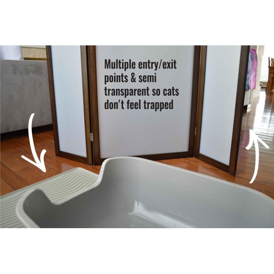 PetFusion ModestCat Litter Box Privacy Screen (3' tall; 4' wide). Cat litter box furniture best for your cat's health PetFusion ModestCat Litter Box Privacy Screen (3' tall; 4' wide). Cat litter box furniture best for your cat's health
