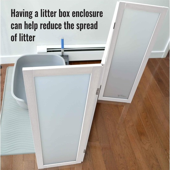 PetFusion ModestCat Litter Box Privacy Screen (3' tall; 4' wide). Cat litter box furniture best for your cat's health PetFusion ModestCat Litter Box Privacy Screen (3' tall; 4' wide). Cat litter box furniture best for your cat's health