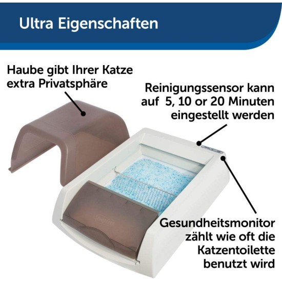 PetSafe ScoopFree Self-Cleaning Cat Litter Tray, Automatic System with Disposable Tray and Crystal Litter, Hygienic, Highly Absorbent and Dustproof, 2nd Generation, 51.8 x 18.1 x 71.1 cm PetSafe ScoopFree Self-Cleaning Cat Litter Tray, Automatic System with Disposable Tray and Crystal Litter, Hygienic, Highly Absorbent and Dustproof, 2nd Generation, 51.8 x 18.1 x 71.1 cm