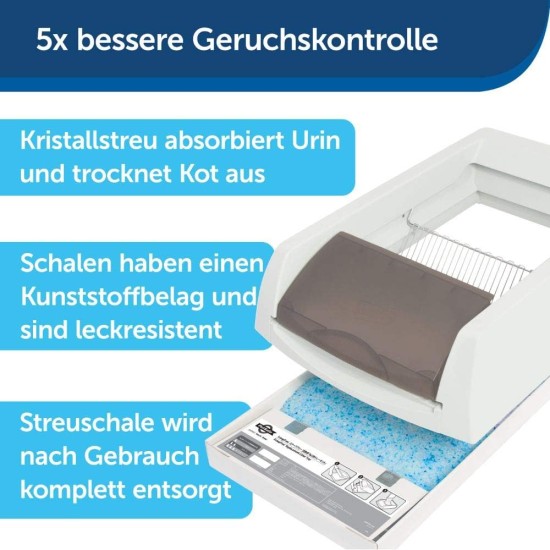 PetSafe ScoopFree Self-Cleaning Cat Litter Tray, Automatic System with Disposable Tray and Crystal Litter, Hygienic, Highly Absorbent and Dustproof, 2nd Generation, 51.8 x 18.1 x 71.1 cm PetSafe ScoopFree Self-Cleaning Cat Litter Tray, Automatic System with Disposable Tray and Crystal Litter, Hygienic, Highly Absorbent and Dustproof, 2nd Generation, 51.8 x 18.1 x 71.1 cm