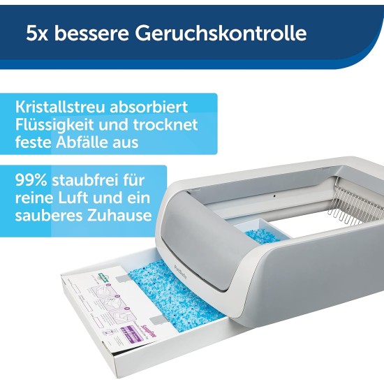 PetSafe ScoopFree Self-Cleaning Cat Litter Tray, Automatic System with Disposable Tray and Crystal Litter, Hygienic, Highly Absorbent and Dustproof, 2nd Generation, 51.8 x 18.1 x 71.1 cm PetSafe ScoopFree Self-Cleaning Cat Litter Tray, Automatic System with Disposable Tray and Crystal Litter, Hygienic, Highly Absorbent and Dustproof, 2nd Generation, 51.8 x 18.1 x 71.1 cm