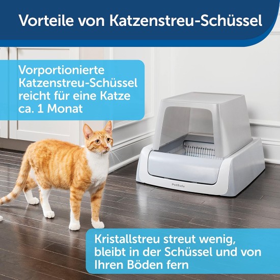 PetSafe ScoopFree Self-Cleaning Cat Litter Tray, Automatic System with Disposable Tray and Crystal Litter, Hygienic, Highly Absorbent and Dustproof, 2nd Generation, 51.8 x 18.1 x 71.1 cm PetSafe ScoopFree Self-Cleaning Cat Litter Tray, Automatic System with Disposable Tray and Crystal Litter, Hygienic, Highly Absorbent and Dustproof, 2nd Generation, 51.8 x 18.1 x 71.1 cm