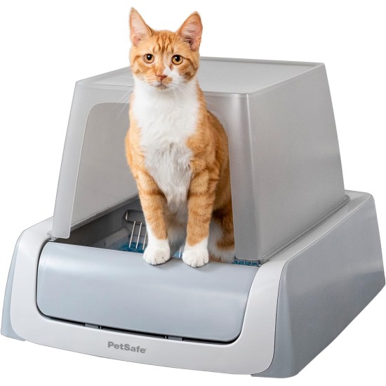PetSafe ScoopFree Self Cleaning Cat Litter Tray with Cover, Second Generation with Integrated Health Monitor, Grey PetSafe ScoopFree Self Cleaning Cat Litter Tray with Cover, Second Generation with Integrated Health Monitor, Grey