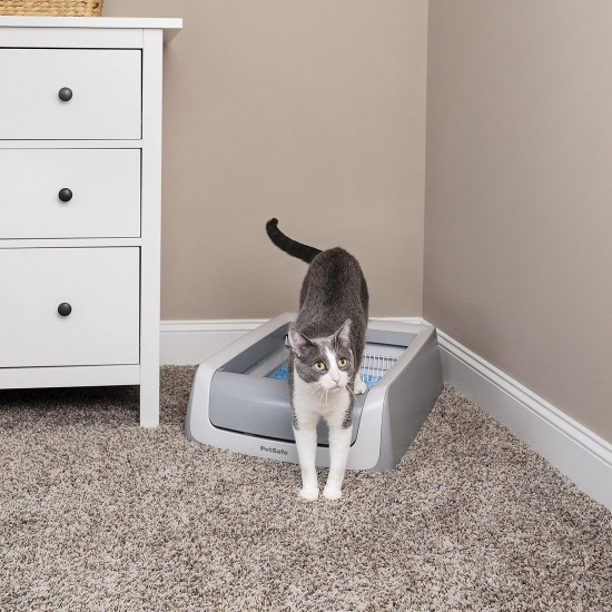 PetSafe ScoopFree Self Cleaning Cat Litter Tray with Cover, Second Generation with Integrated Health Monitor, Grey PetSafe ScoopFree Self Cleaning Cat Litter Tray with Cover, Second Generation with Integrated Health Monitor, Grey