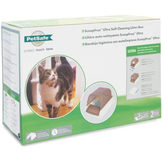PetSafe ScoopFree Self Cleaning Cat Litter Tray with Cover, Second Generation with Integrated Health Monitor, Grey PetSafe ScoopFree Self Cleaning Cat Litter Tray with Cover, Second Generation with Integrated Health Monitor, Grey