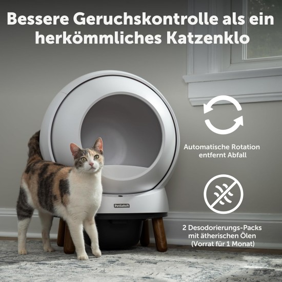 PetSafe ScoopFree SmartSpin Self-Cleaning Cat Litter Tray - Modern Odour Control - App Controlled with Health Monitoring - Suitable for Any Litter - Up to 2 Weeks Automatic Cleaning PetSafe ScoopFree SmartSpin Self-Cleaning Cat Litter Tray - Modern Odour Control - App Controlled with Health Monitoring - Suitable for Any Litter - Up to 2 Weeks Automatic Cleaning