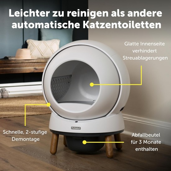 PetSafe ScoopFree SmartSpin Self-Cleaning Cat Litter Tray - Modern Odour Control - App Controlled with Health Monitoring - Suitable for Any Litter - Up to 2 Weeks Automatic Cleaning PetSafe ScoopFree SmartSpin Self-Cleaning Cat Litter Tray - Modern Odour Control - App Controlled with Health Monitoring - Suitable for Any Litter - Up to 2 Weeks Automatic Cleaning