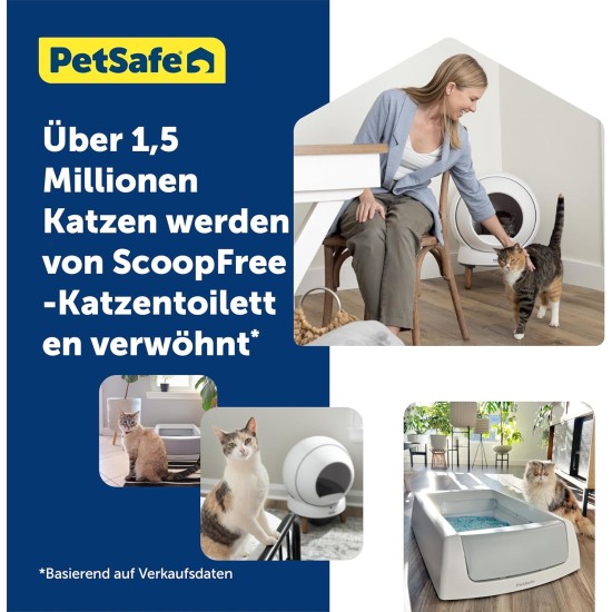 PetSafe ScoopFree SmartSpin Self-Cleaning Cat Litter Tray - Modern Odour Control - App Controlled with Health Monitoring - Suitable for Any Litter - Up to 2 Weeks Automatic Cleaning PetSafe ScoopFree SmartSpin Self-Cleaning Cat Litter Tray - Modern Odour Control - App Controlled with Health Monitoring - Suitable for Any Litter - Up to 2 Weeks Automatic Cleaning