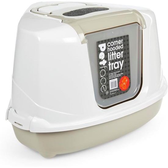 Petface Hooded Corner Cat Litter Tray 1 Piece (1 Pack of 1) Petface Hooded Corner Cat Litter Tray 1 Piece (1 Pack of 1)