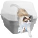 Petfamily LARGE COLLAPSIBLE LARGE JUMBO HOOD LITTER TRAY WITH CLEAR LID - Petfamily LARGE COLLAPSIBLE LARGE JUMBO HOOD LITTER TRAY WITH CLEAR LID -