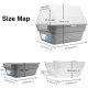Petfamily LARGE COLLAPSIBLE LARGE JUMBO HOOD LITTER TRAY WITH CLEAR LID - Petfamily LARGE COLLAPSIBLE LARGE JUMBO HOOD LITTER TRAY WITH CLEAR LID -