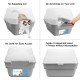 Petfamily LARGE COLLAPSIBLE LARGE JUMBO HOOD LITTER TRAY WITH CLEAR LID - Petfamily LARGE COLLAPSIBLE LARGE JUMBO HOOD LITTER TRAY WITH CLEAR LID -