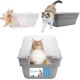 Petfamily LARGE COLLAPSIBLE LARGE JUMBO HOOD LITTER TRAY WITH CLEAR LID - Petfamily LARGE COLLAPSIBLE LARGE JUMBO HOOD LITTER TRAY WITH CLEAR LID -