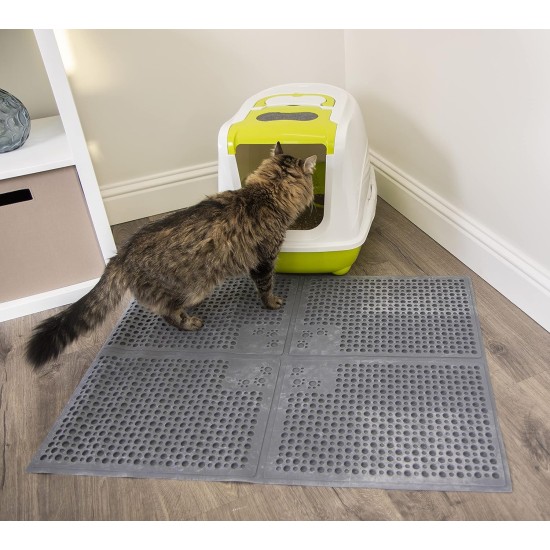 Petlinks Purr-FECT Paws Litter Mat, X-Large, Grey Petlinks Purr-FECT Paws Litter Mat, X-Large, Grey