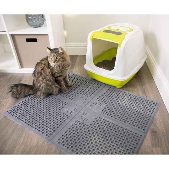 Petlinks Purr-FECT Paws Litter Mat, X-Large, Grey Petlinks Purr-FECT Paws Litter Mat, X-Large, Grey