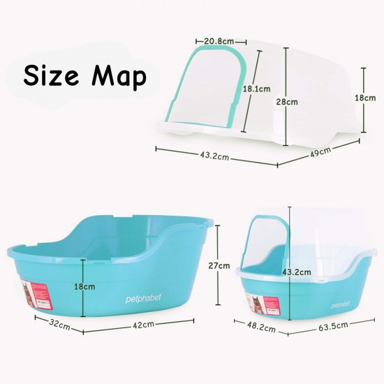 Petphabet Purple Extra Large Cat Litter Tray with Lid - Holds up to 2 Small Cats at the Same Time Petphabet Purple Extra Large Cat Litter Tray with Lid - Holds up to 2 Small Cats at the Same Time