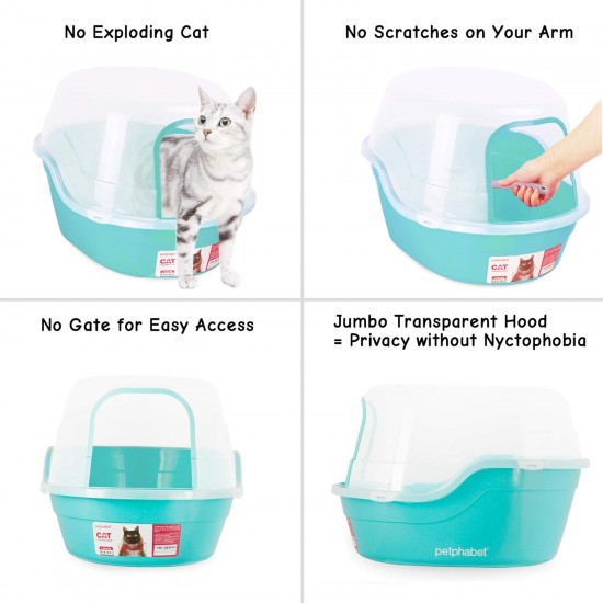 Petphabet Purple Extra Large Cat Litter Tray with Lid - Holds up to 2 Small Cats at the Same Time Petphabet Purple Extra Large Cat Litter Tray with Lid - Holds up to 2 Small Cats at the Same Time
