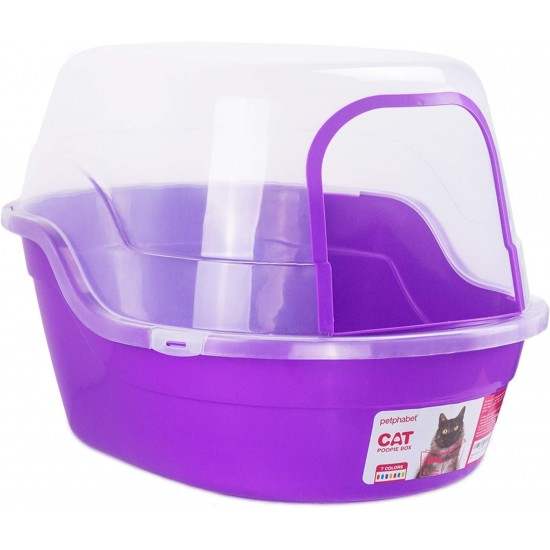Petphabet Purple Extra Large Cat Litter Tray with Lid - Holds up to 2 Small Cats at the Same Time Petphabet Purple Extra Large Cat Litter Tray with Lid - Holds up to 2 Small Cats at the Same Time