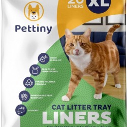 Pettiny 20 XL Cat Litter Tray Liners with Drawstrings Scratch Resistant Bags for Extra Large Litter Box Pettiny 20 XL Cat Litter Tray Liners with Drawstrings Scratch Resistant Bags for Extra Large Litter Box