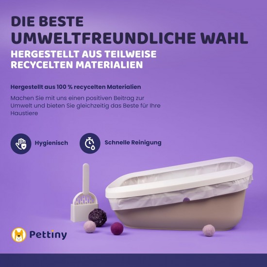 Pettiny 20 XL Cat Litter Tray Liners with Drawstrings Scratch Resistant Bags for Extra Large Litter Box Pettiny 20 XL Cat Litter Tray Liners with Drawstrings Scratch Resistant Bags for Extra Large Litter Box