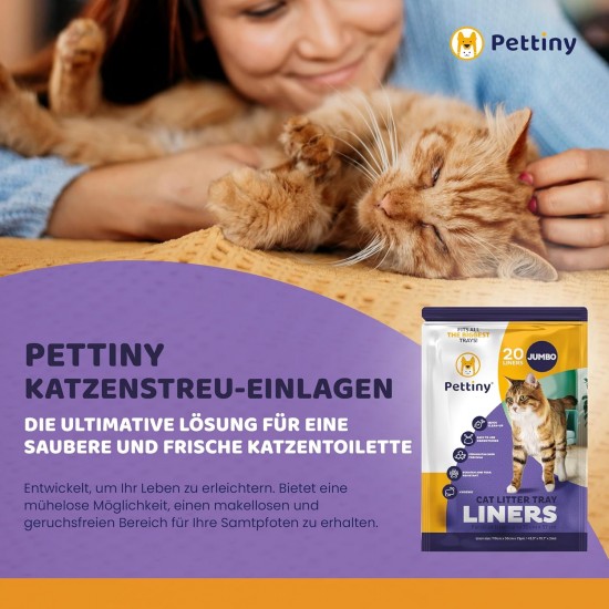 Pettiny 20 XL Cat Litter Tray Liners with Drawstrings Scratch Resistant Bags for Extra Large Litter Box Pettiny 20 XL Cat Litter Tray Liners with Drawstrings Scratch Resistant Bags for Extra Large Litter Box