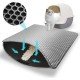 Phantasy Cat Litter Tray Mat, 40 x 60 cm, Grey Cat Litter Mat, Honeycomb Design Mat, Waterproof Double Layer Design, Honeycomb Mat, Cat Litter Tray Mat Phantasy Cat Litter Tray Mat, 40 x 60 cm, Grey Cat Litter Mat, Honeycomb Design Mat, Waterproof Double Layer Design, Honeycomb Mat, Cat Litter Tray Mat
