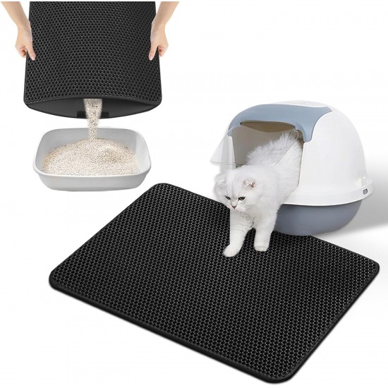 Phantasy Cat Litter Tray Mat 60 x 90 cm, Grey Cat Litter Mat, Honeycomb Design Mat, Waterproof Double Layer Design, Honeycomb Mat, Cat Litter Tray Mat Phantasy Cat Litter Tray Mat 60 x 90 cm, Grey Cat Litter Mat, Honeycomb Design Mat, Waterproof Double Layer Design, Honeycomb Mat, Cat Litter Tray Mat