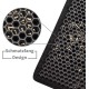 Pieviev Cat Litter Tray Mat 61 x 38 cm Honeycomb Design Cat Litter Tray Mat Waterproof Double Layer Design Honeycomb Mat (Black)., l