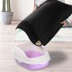 Pieviev Cat Litter Tray Mat 61 x 38 cm Honeycomb Design Cat Litter Tray Mat Waterproof Double Layer Design Honeycomb Mat (Black)., l