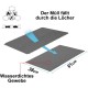 Pieviev Cat Litter Tray Mat 61 x 38 cm Honeycomb Design Cat Litter Tray Mat Waterproof Double Layer Design Honeycomb Mat (Black)., l