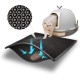 Pieviev Cat Litter Tray Mat 61 x 38 cm Honeycomb Design Cat Litter Tray Mat Waterproof Double Layer Design Honeycomb Mat (Black)., l