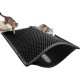 Pieviev Cat Litter Tray Mat 61 x 38 cm Honeycomb Design Cat Litter Tray Mat Waterproof Double Layer Design Honeycomb Mat (Black)., l