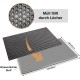 Pieviev Cat Litter Tray Mat 61 x 38 cm Honeycomb Design Cat Litter Tray Mat Waterproof Double Layer Design Honeycomb Mat (Black)., l
