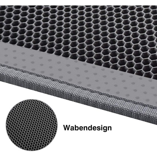Pieviev Cat Litter Tray Mat 61 x 38 cm Honeycomb Design Cat Litter Tray Mat Waterproof Double Layer Design Honeycomb Mat (Black)., l Pieviev Cat Litter Tray Mat 61 x 38 cm Honeycomb Design Cat Litter Tray Mat Waterproof Double Layer Design Honeycomb Mat (Black)., l