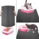 Pieviev Cat Litter Tray Mat 61 x 38 cm Honeycomb Design Cat Litter Tray Mat Waterproof Double Layer Design Honeycomb Mat (Black)., l