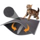 Pieviev Cat Litter Tray Mat 61 x 38 cm Honeycomb Design Cat Litter Tray Mat Waterproof Double Layer Design Honeycomb Mat (Black)., l