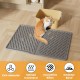 Pieviev Cat Litter Tray Mat, 61 x 43 cm Cat Litter Mat in Front of Cat Litter, Waterproof Cat Litter Tray Mat for Catching Cat Litter, Lightweight EVA Cat Mat in Grey