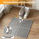Pieviev Cat Litter Tray Mat, 61 x 43 cm Cat Litter Mat in Front of Cat Litter, Waterproof Cat Litter Tray Mat for Catching Cat Litter, Lightweight EVA Cat Mat in Grey