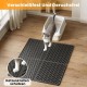 Pieviev Cat Litter Tray Mat, 61 x 43 cm Cat Litter Mat in Front of Cat Litter, Waterproof Cat Litter Tray Mat for Catching Cat Litter, Lightweight EVA Cat Mat in Grey