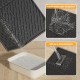 Pieviev Cat Litter Tray Mat, 61 x 43 cm Cat Litter Mat in Front of Cat Litter, Waterproof Cat Litter Tray Mat for Catching Cat Litter, Lightweight EVA Cat Mat in Grey