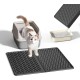 Pieviev Cat Litter Tray Mat, 61 x 43 cm Cat Litter Mat in Front of Cat Litter, Waterproof Cat Litter Tray Mat for Catching Cat Litter, Lightweight EVA Cat Mat in Grey