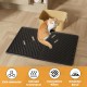 Pieviev Cat Litter Tray Mat, 61 x 43 cm Cat Litter Mat in Front of Cat Litter, Waterproof Cat Litter Tray Mat for Catching Cat Litter, Lightweight EVA Cat Mat in Grey