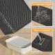 Pieviev Cat Litter Tray Mat, 61 x 43 cm Cat Litter Mat in Front of Cat Litter, Waterproof Cat Litter Tray Mat for Catching Cat Litter, Lightweight EVA Cat Mat in Grey