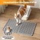 Pieviev Cat Litter Tray Mat, 61 x 43 cm Cat Litter Mat in Front of Cat Litter, Waterproof Cat Litter Tray Mat for Catching Cat Litter, Lightweight EVA Cat Mat in Grey