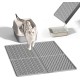 Pieviev Cat Litter Tray Mat, 61 x 43 cm Cat Litter Mat in Front of Cat Litter, Waterproof Cat Litter Tray Mat for Catching Cat Litter, Lightweight EVA Cat Mat in Grey