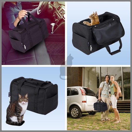 Portable Cat Litter Tray, Black, 2-in-1 Travel Cat Litter Tray, Cat Litter Tray for Travel, Foldable Cat Litter Box, Lightweight Portable Cat Litter Tray, Black, 2-in-1 Travel Cat Litter Tray, Cat Litter Tray for Travel, Foldable Cat Litter Box, Lightweight