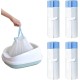 RMAN Pack of 60 Cat Litter Tray Liners Large Cat Litter Tray Bags for Cat Litter Tray 90 x 50 cm Cat Litter Box Bags with Drawstrings Biodegradable Durable Liquid-Proof 4 Rolls