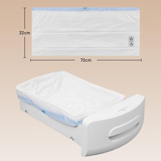 RNRN Bin Liners for Self-Cleaning Cat Litter Trays, 3 Rolls, 45 Pieces, 70 x 32 cm, Cat Litter Box Bags with Drawstrings, Durable, Degradable, Impermeable, Tear-Resistant RNRN Bin Liners for Self-Cleaning Cat Litter Trays, 3 Rolls, 45 Pieces, 70 x 32 cm, Cat Litter Box Bags with Drawstrings, Durable, Degradable, Impermeable, Tear-Resistant